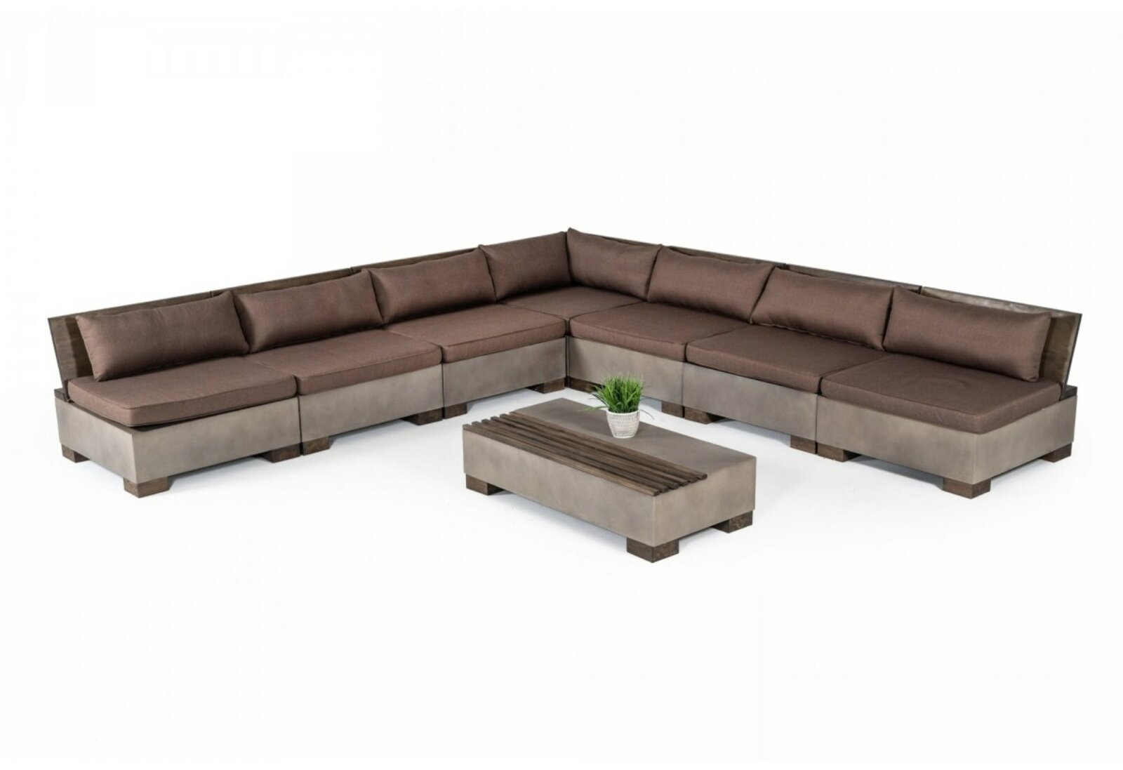 VIG Furniture Delaware Outdoor Patio Sectional with Cushions & Reviews